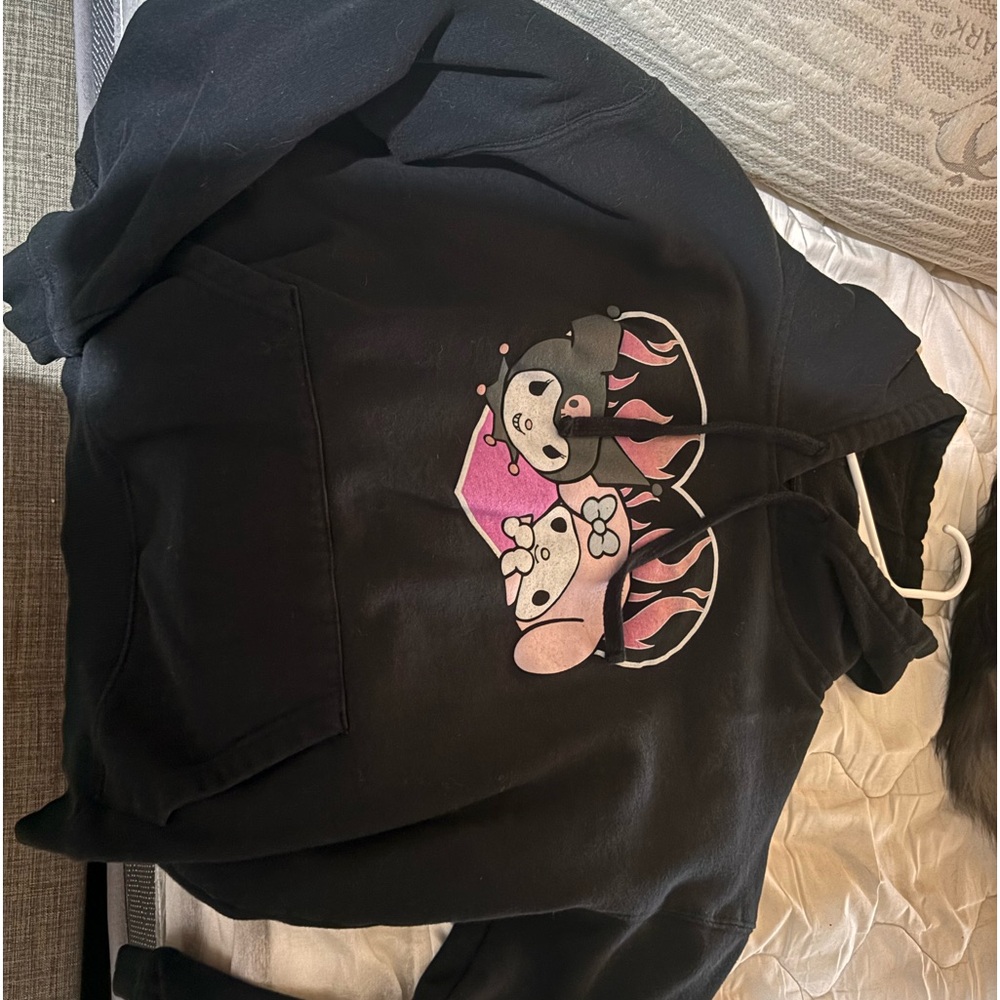 Kuromi & My Melody womans black hoodie